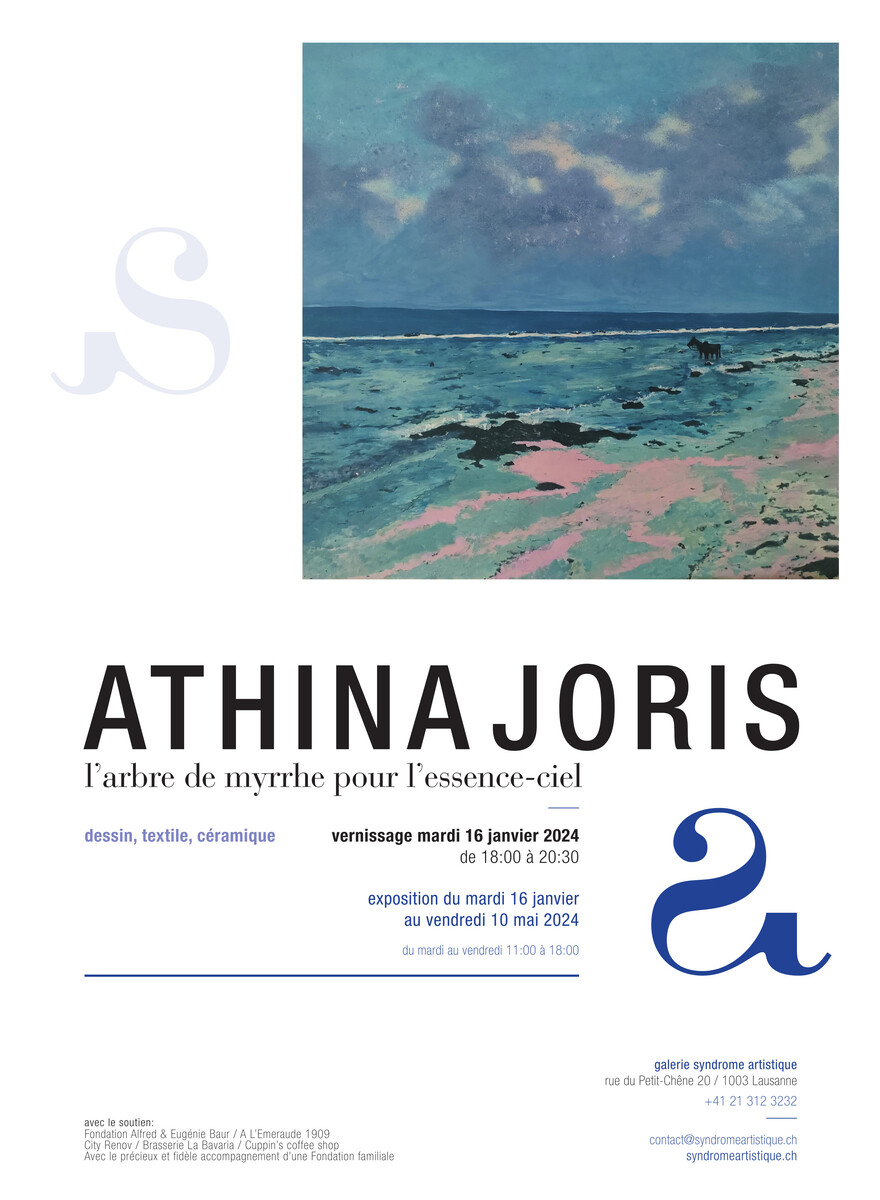 exposition d'Athina Joris « l’arbre de myrrhe pour l'essence-ciel »