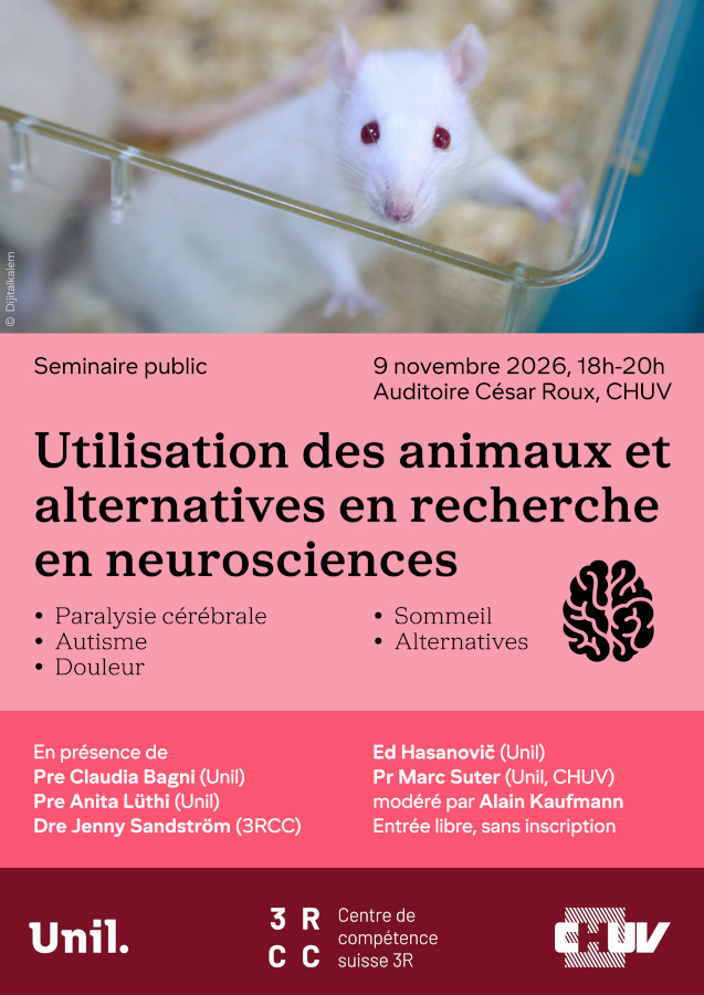 Utilisation des animaux et alternatives en recherche en neurosciences - séminaire public